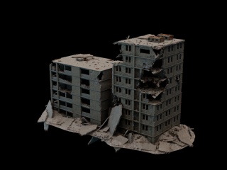 废墟C4D模型