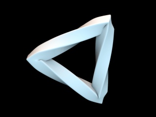 扭曲的三角形C4D模型