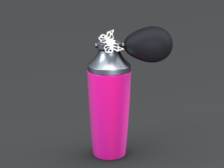 粉红瓶装香水C4D模型