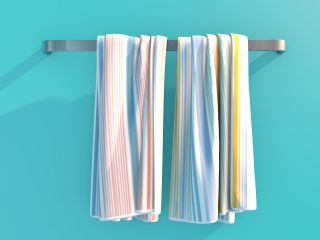浴室毛巾C4D模型