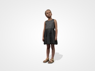 思考的小女孩C4D模型