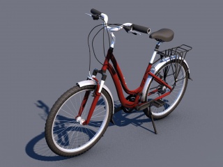 女式自行车C4D模型