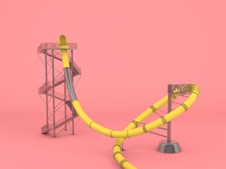 游乐场滑梯C4D模型