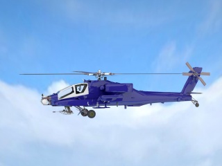 阿帕奇武装直升机C4D模型