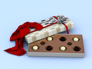 节日糖果礼盒巧克力C4D模型