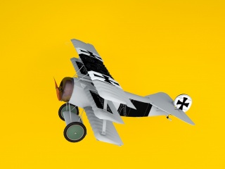 绿色飞机C4D模型