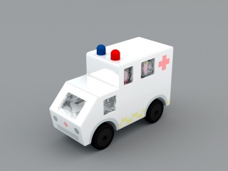 玩具救护车C4D模型