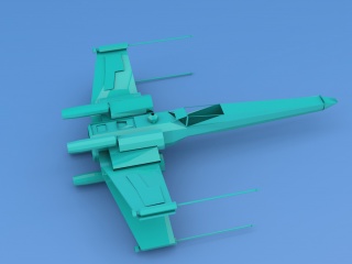 青色飞机玩具C4D模型