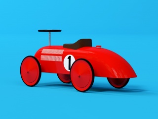 玩具拖拉机C4D模型