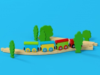 玩具小火车C4D模型