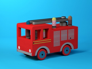 玩具救援车C4D模型
