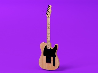 电吉他C4D模型