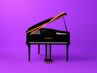 钢琴C4D模型