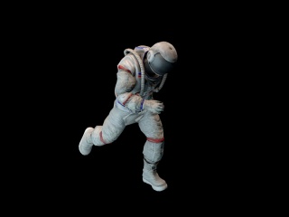 宇航员跑步C4D模型