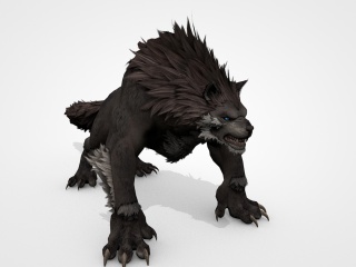 动物狼C4D模型