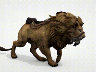 行走的狮子C4D模型