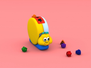 蜗牛玩具C4D模型