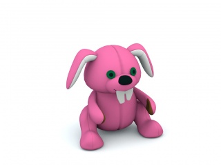 粉色狗玩具C4D模型