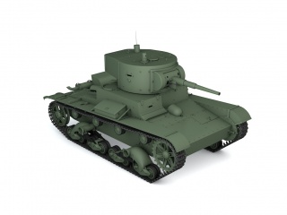 苏联T-26坦克C4D模型