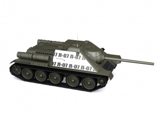 苏联SU-85坦克歼击车C4D模型