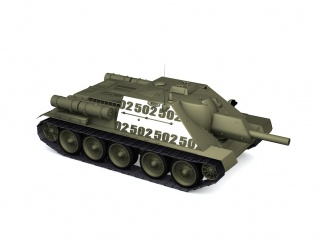 苏联SU-76I反坦克C4D模型