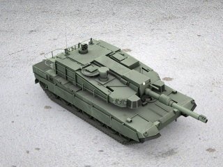 军事坦克C4D模型