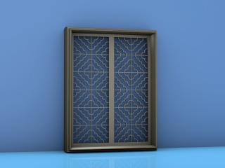 木制窗户C4D模型