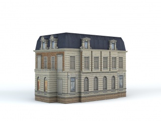欧式别墅C4D模型