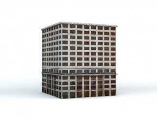 现代楼房C4D模型