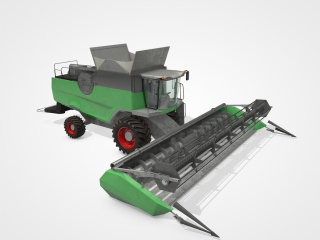 农业收割机C4D模型