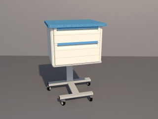 医疗设备移动桌C4D模型