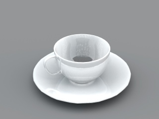 陶瓷咖啡杯C4D模型