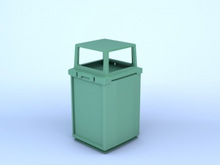 方形垃圾桶C4D模型
