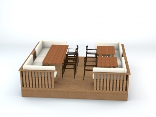 现代米色沙发C4D模型