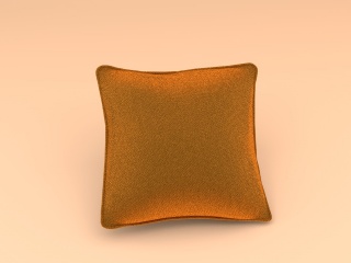 金色枕头C4D模型