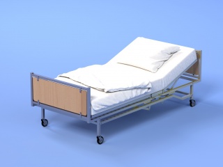 医疗设备多功能病床C4D模型