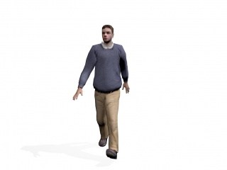 正在走路的男人C4D模型