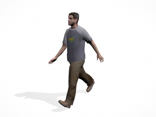 走路的男人C4D模型