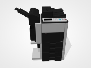 办公用品打印复印一体机C4D模型