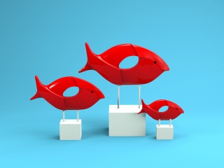 鱼儿陈设品C4D模型