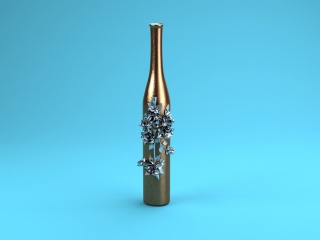 花雕刻瓶C4D模型