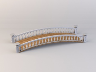 公园拱桥C4D模型