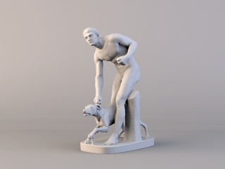 欧洲人物雕塑C4D模型