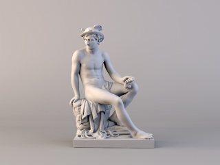 罗马主神雕像C4D模型