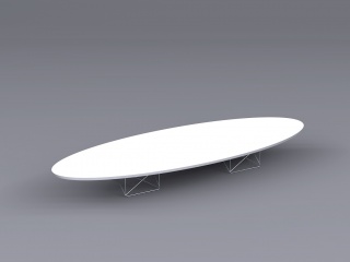 白色圆形座椅C4D模型