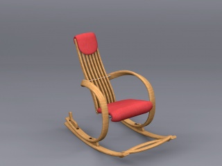 老人摇椅C4D模型