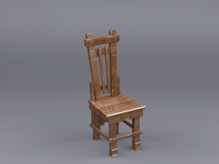 木制椅子C4D模型