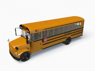 大巴车C4D模型