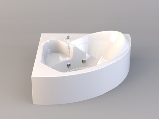 三角形白色浴缸C4D模型