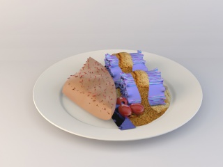 糕点食品C4D模型